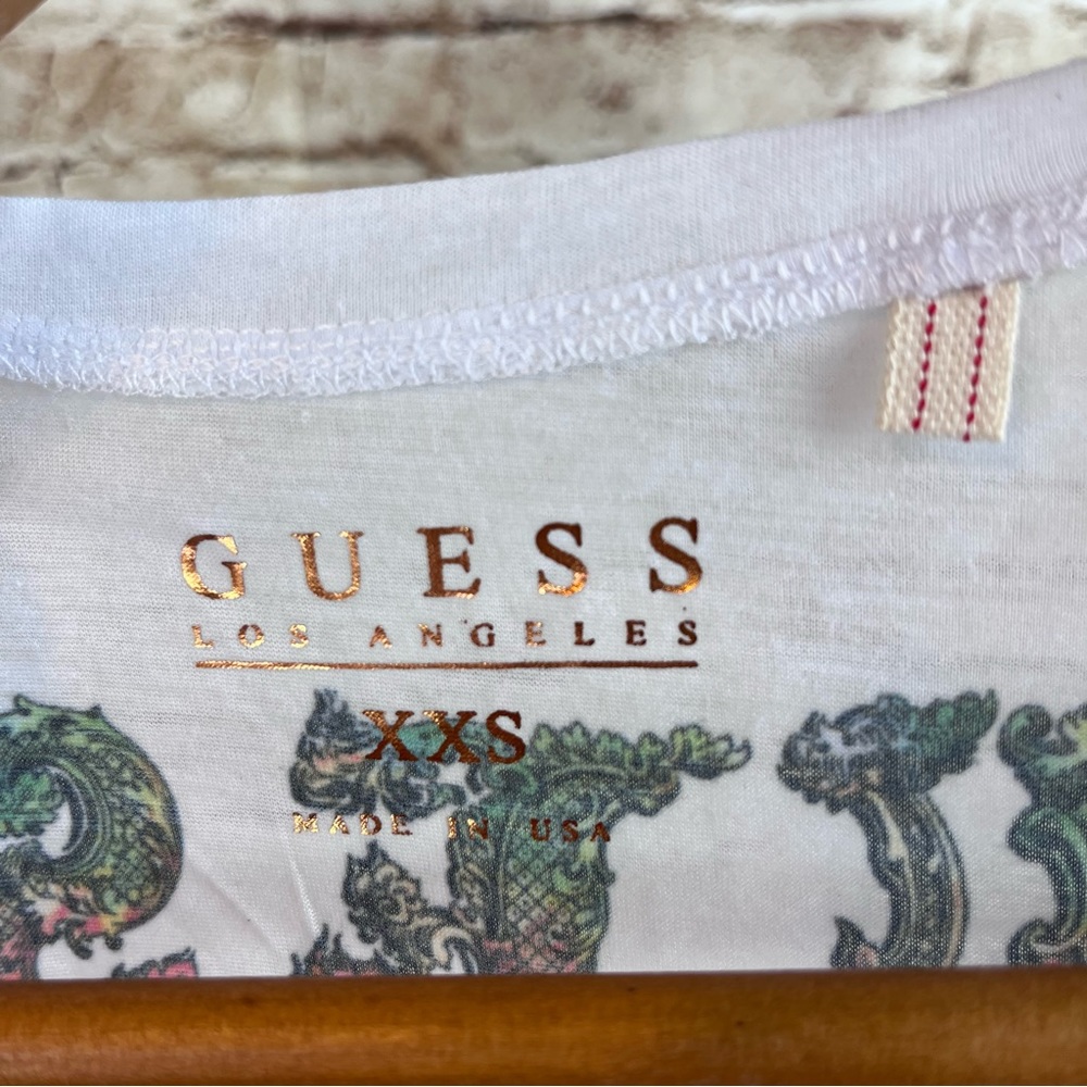 New Guess Floral Tropical Tee Shirt XXS - Picture 5 of 5